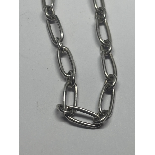 637 - TWO MARKED SILVER NECKLACES