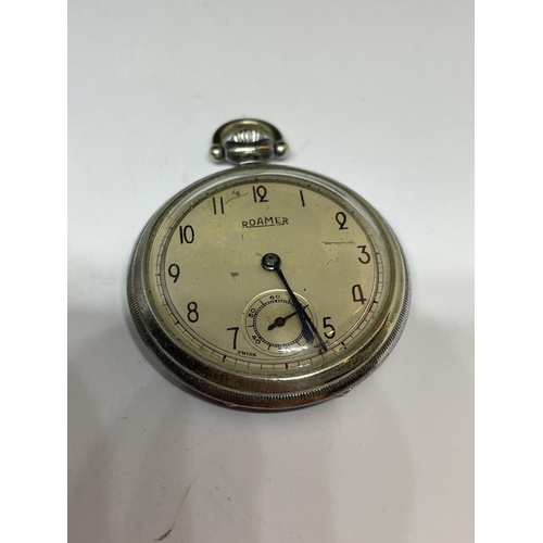 666 - TWO VINTAGE POCKET WATCHES ONE ROAMER AND ONE VOLO