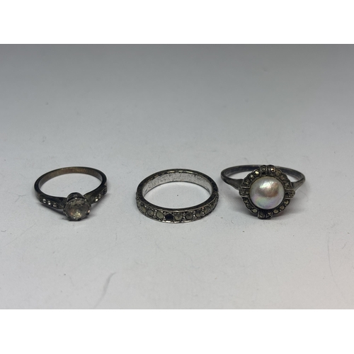 674 - THREE SILVER RINGS