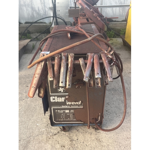 98 - A CLARKE WELD TURBO 250T MIG WELDER WITH TROLLEY BASE NO VAT