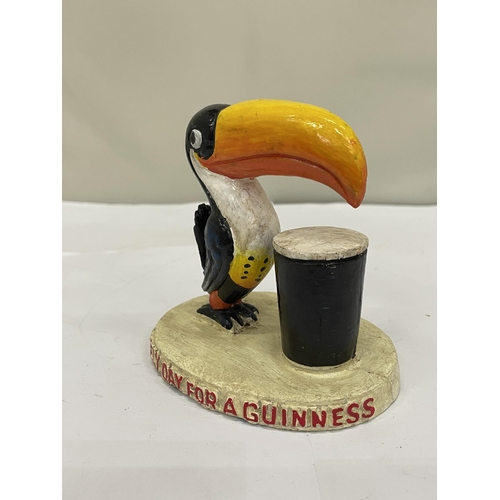 204 - A RESIN FIGURE OF A GUINNESS TOUCAN, HEIGHT 10CM