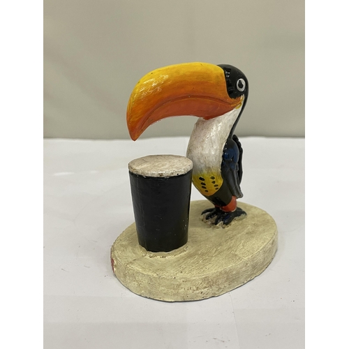 204 - A RESIN FIGURE OF A GUINNESS TOUCAN, HEIGHT 10CM