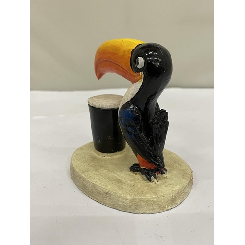 204 - A RESIN FIGURE OF A GUINNESS TOUCAN, HEIGHT 10CM