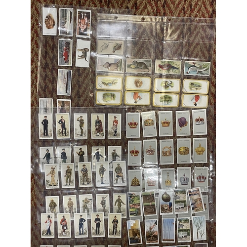 229 - A COLLECTION OF VINTAGE CIGARETTE CARDS IN SLEEVES