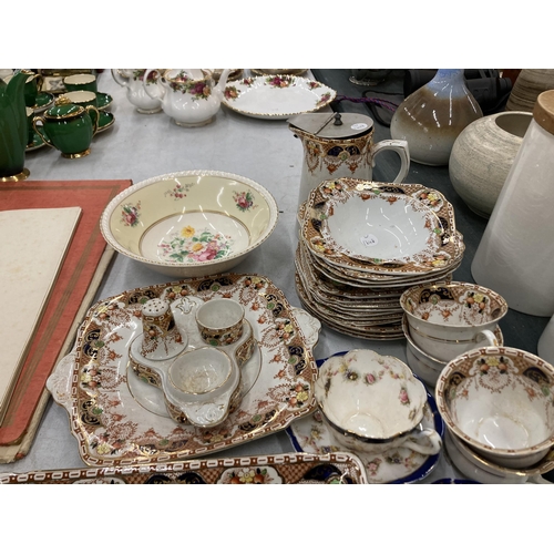 272 - A QUANTITY OF TEAWARE TO INLUDE BURGESS BROTHERS DISHES, PLATES, ETC., FENTON CHINA CUP AND SAUCER, ... 