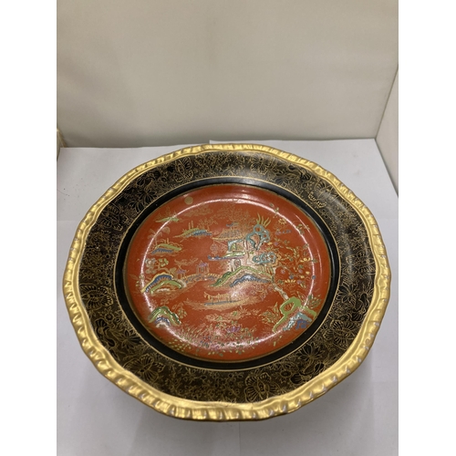 279 - A CARLTON WARE ORIENTAL DESIGN PEDESTAL PLATE