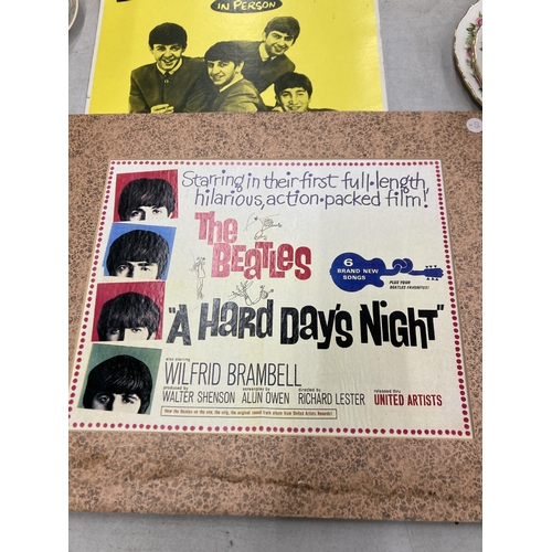 289 - TWO BEATLES FILM AND CONCERT POSTERS