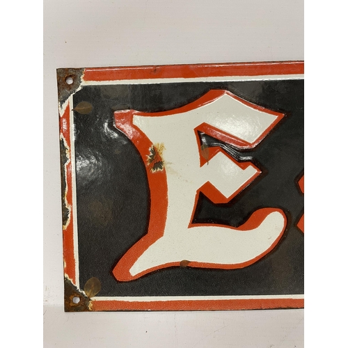 70 - AN ENAMEL 'EXIDE BATTERIES' SIGN, 61CM X 20CM