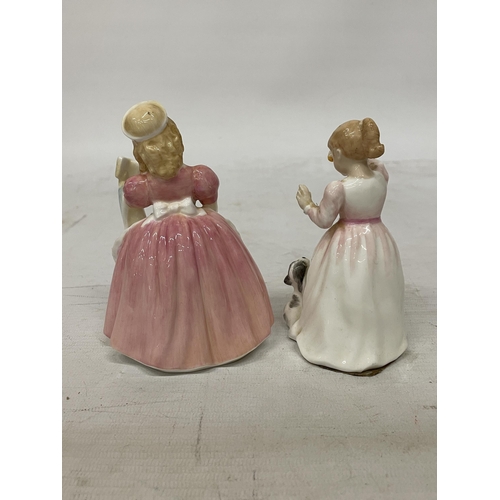 729 - FOUR SMALL ROYAL DOULTON FIGURINES 