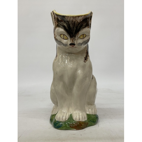 735 - A SMITHSONIAN INSTITUTE STYLE CAT TOBY JUG POSSIBLY DESIGNED AS A REPLICA OF THE MINTON CAT TOBY JUG