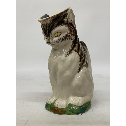 735 - A SMITHSONIAN INSTITUTE STYLE CAT TOBY JUG POSSIBLY DESIGNED AS A REPLICA OF THE MINTON CAT TOBY JUG