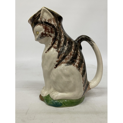 735 - A SMITHSONIAN INSTITUTE STYLE CAT TOBY JUG POSSIBLY DESIGNED AS A REPLICA OF THE MINTON CAT TOBY JUG