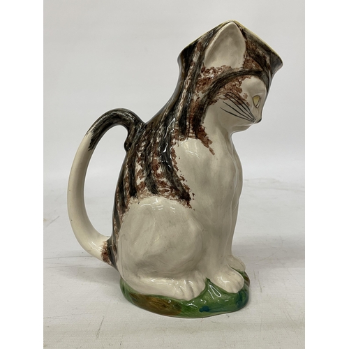 735 - A SMITHSONIAN INSTITUTE STYLE CAT TOBY JUG POSSIBLY DESIGNED AS A REPLICA OF THE MINTON CAT TOBY JUG