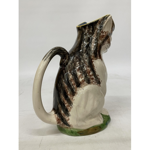 735 - A SMITHSONIAN INSTITUTE STYLE CAT TOBY JUG POSSIBLY DESIGNED AS A REPLICA OF THE MINTON CAT TOBY JUG