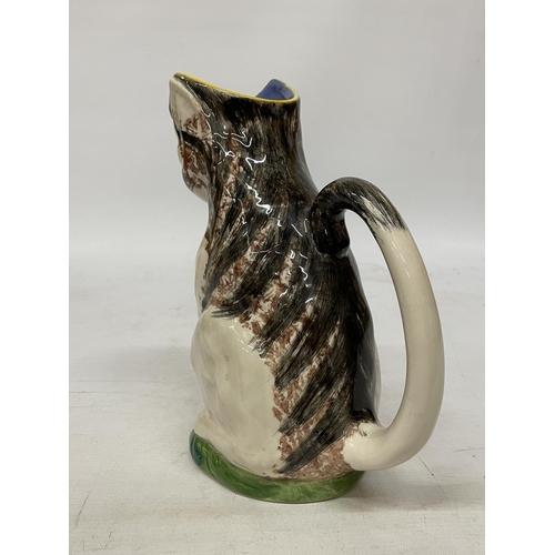 735 - A SMITHSONIAN INSTITUTE STYLE CAT TOBY JUG POSSIBLY DESIGNED AS A REPLICA OF THE MINTON CAT TOBY JUG