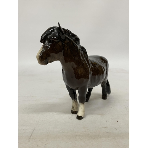 736 - A BESWICK FIGURE OF A SHETLAND PONY