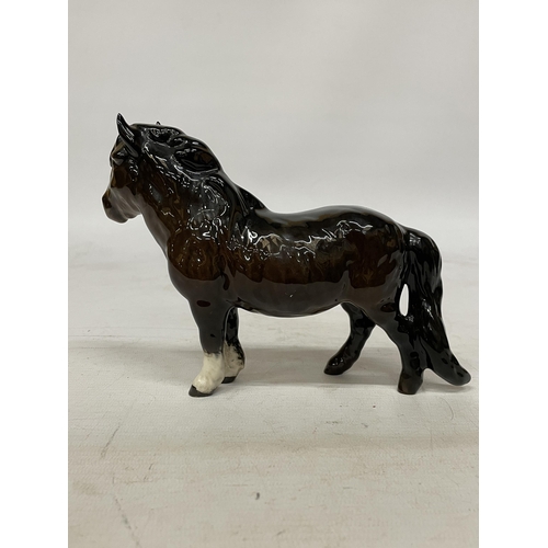 736 - A BESWICK FIGURE OF A SHETLAND PONY