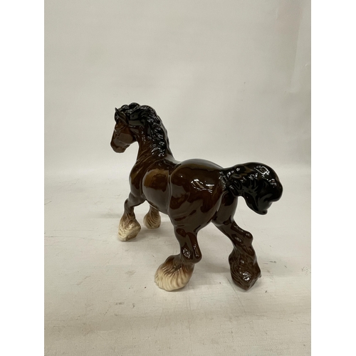 737 - A ROYAL DOULTON FIGURE OF A CANTERING SHIRE HORSE