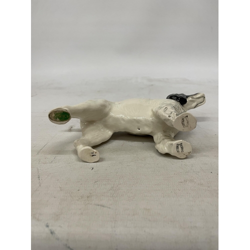 740 - A BESWICK GLAZED FIGURE OF A SPRINGER SPANIEL DOG