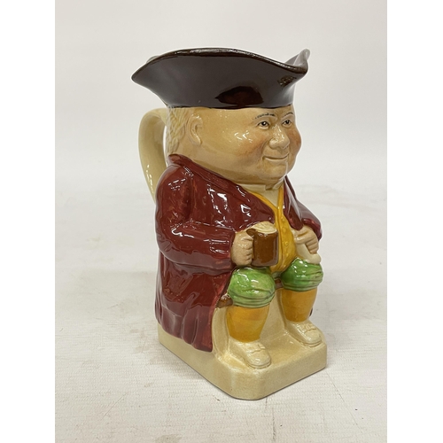 751 - A TONY WOOD PHILPOT CHARACTER JUG TOGETHER WITH A BURLINGTON WARE JUG - THE WINKER