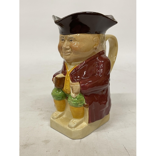 751 - A TONY WOOD PHILPOT CHARACTER JUG TOGETHER WITH A BURLINGTON WARE JUG - THE WINKER