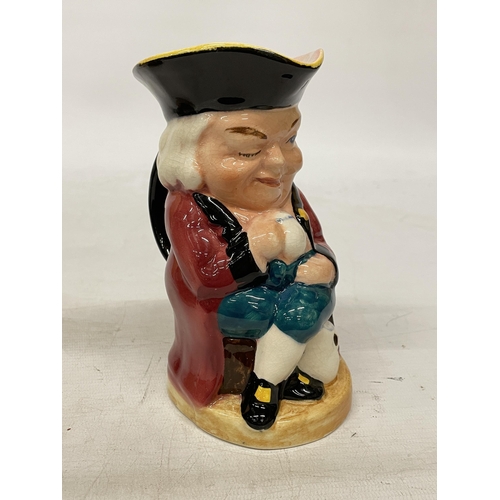 751 - A TONY WOOD PHILPOT CHARACTER JUG TOGETHER WITH A BURLINGTON WARE JUG - THE WINKER