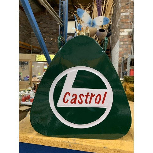 446 - A GREEN CASTROL PETROL CAN