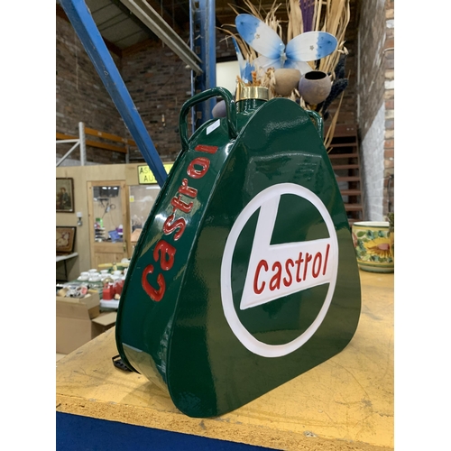 446 - A GREEN CASTROL PETROL CAN