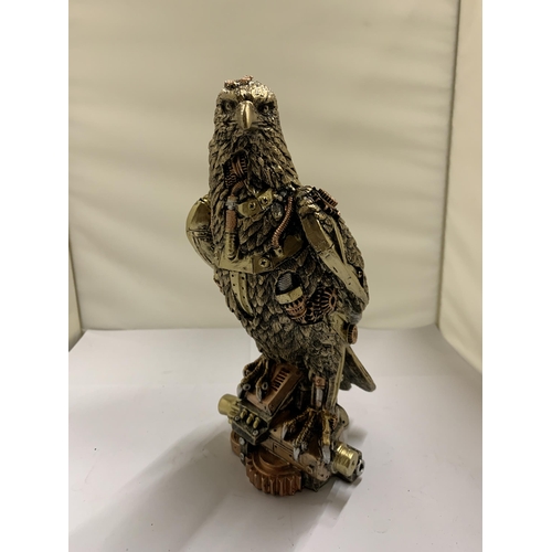 498 - A STEAMPUNK STYLE EAGLE, HEIGHT 22CM