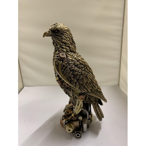 498 - A STEAMPUNK STYLE EAGLE, HEIGHT 22CM