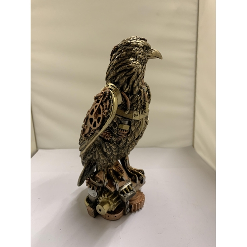 498 - A STEAMPUNK STYLE EAGLE, HEIGHT 22CM