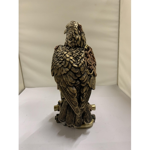 498 - A STEAMPUNK STYLE EAGLE, HEIGHT 22CM