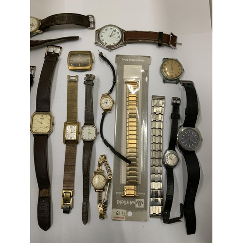 812 - A QUANTITY OF VINTAGE AND MODERN WATCHES