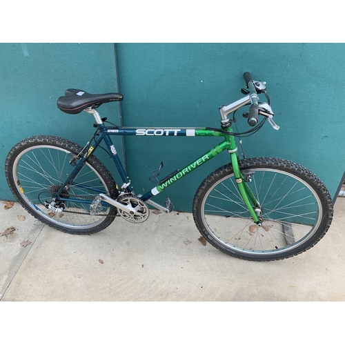 1939 - A SCOTT WINDRIVER GENTS BIKE WITH 21 SPEED SHIMANO GEAR SYSTEM