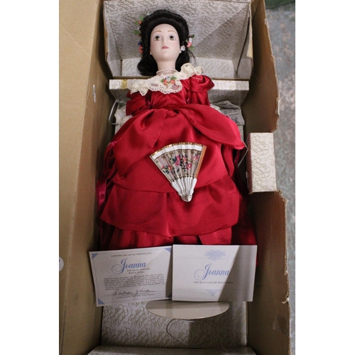 834 - A FRANKLIN HEIRLOOM DOLLS BOXED JOANNA