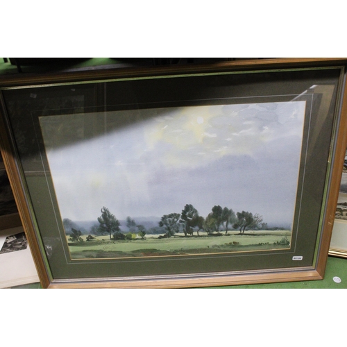 903 - THREE LARGE WATERCOLOURS OF COUNTRYSIDE SCENES