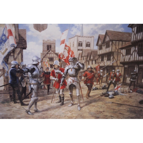 938 - TWO FRAMED PRINTS - THE BATTLE OF ST. ALBANSD' AND LOYAL SUBJECTS