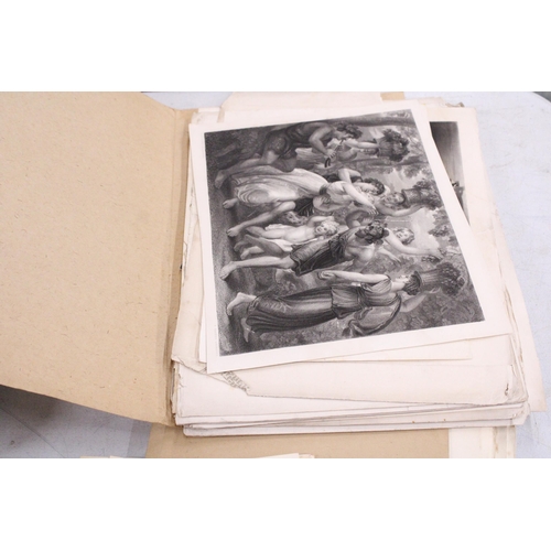 939 - A LARGE QUANTITY OF VINTAGE PRINTS