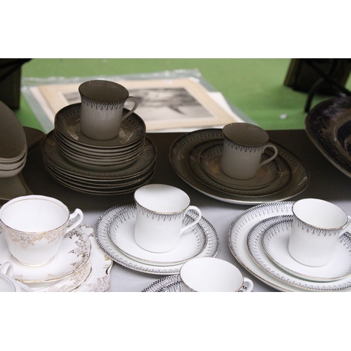 951 - A QUANTITY OF BALFOUR AND SALON CHINA TO INCLUDE CREAM JUGS, SUGAR BOWLS, CAKE PLATES, CUPS, SAUCERS... 