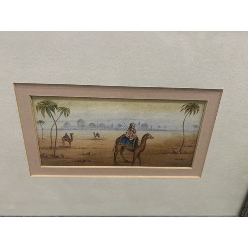 1042 - TWO FRAMED WATERCOLOURS OF ARABIAN SCENES BY J. COOPER