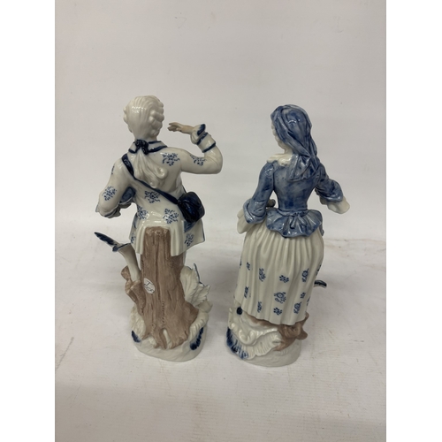 768 - A PAIR OF SITZENDORF PORCELAIN FIGURES