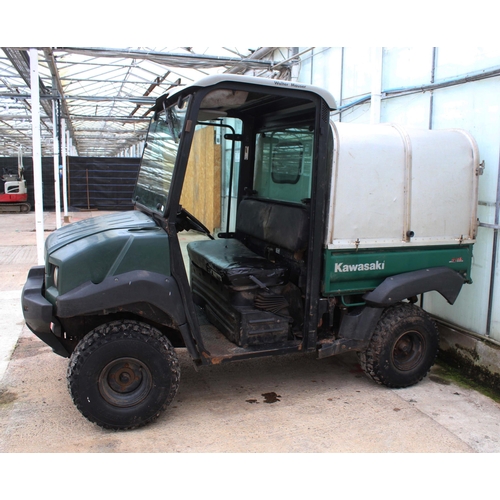 160 - A KAWASAKI MULE 4010 4X4 DIESEL, POWER STEERING, WALTER MASSEY CAB WITH OPENING WINDSCREEN, HIGH,LOW... 