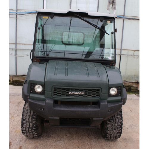 160 - A KAWASAKI MULE 4010 4X4 DIESEL, POWER STEERING, WALTER MASSEY CAB WITH OPENING WINDSCREEN, HIGH,LOW... 