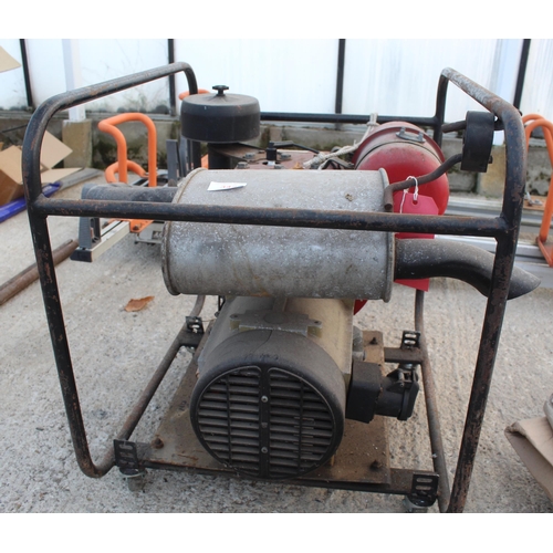 342 - PETROL 240V GENERATOR, UNTESTED  WITH VILLIERS PETROL ENGINE 240V OUTPUT NO VAT