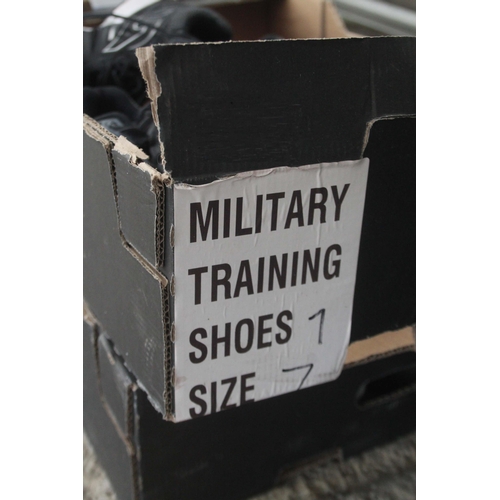 349 - 6 PAIRS OF MILITARY TRAINERS SIZE 7 NO VAT