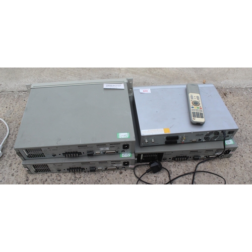 428 - DVD PLAYER AND 3 HP POWER SUPPLIES  + VAT