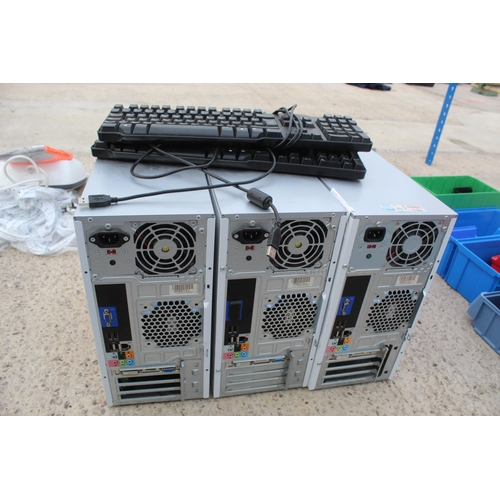 429 - 3 PC TOWERS AND 2 KEY BOARDS  + VAT