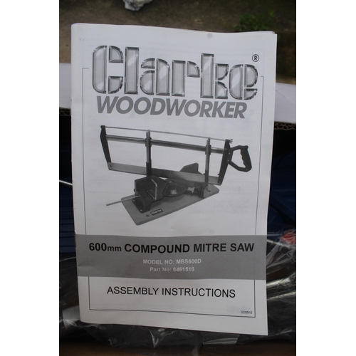 60 - CLARKE 60 MM COMPOUND MITRE SAW BOXED  NO VAT