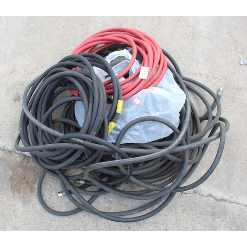 63 - SELECTION OF HIGH PRESSURE HOSES  NO VAT