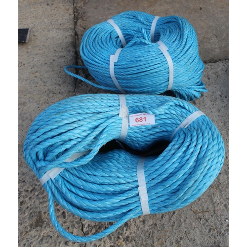 681 - 2 ROLLS OF ROPE  + VAT